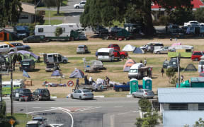 Nelson Square, in Picton, pictured on the day the occupation ended on 3 March.