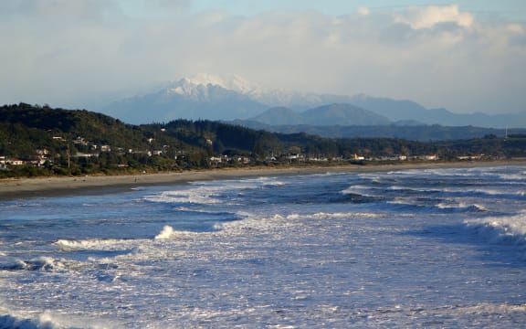 Southern Alps behind Greymouth