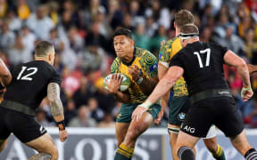 Israel Folau in action against the All Blacks