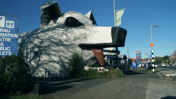 Tīrau is known for its landmark corrugated iron buildings and signs, which are favourites for travellers to take photos with.