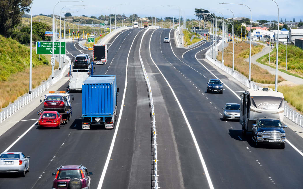 The newly-opened Kapiti Expressway.