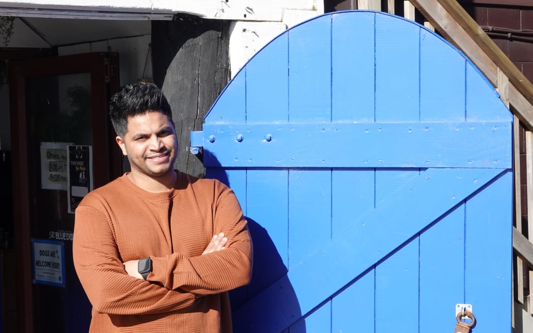 Krishant Amin, of Paihia's Blue Door Restaurant, says the power cut had a huge effect on his business.