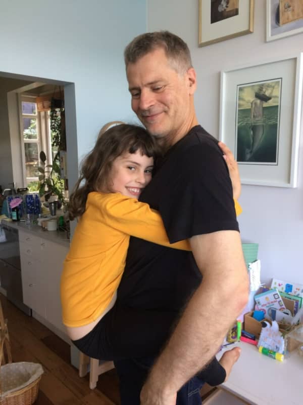 Dr Michael Johnston with his daughter Vivienne.