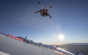 FIS Freeski World Cup Halfpipe qualifiers presented by Cardrona Alpine Resort.
Miguel Porteous from New Zealand.