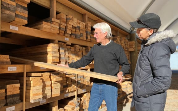 Richard Thompson and Rachel Rose in the retail shed of their business, MacBlack.