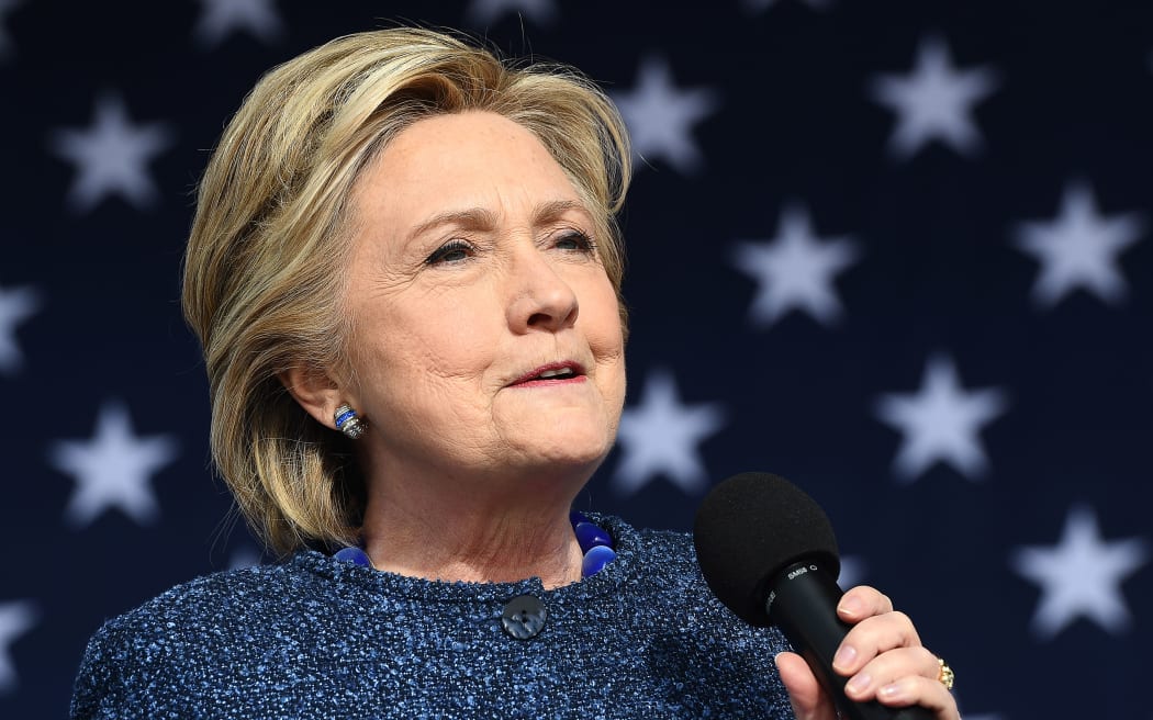 Hillary Clinton at a rally in Cedar Rapids, Iowa.
