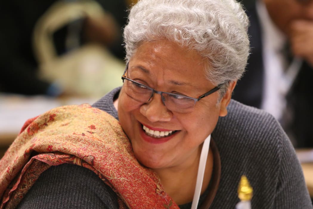 The Deputy Prime Minister of Samoa Fiame Naomi Mata'afa at a workshop in New Zealand for Pacific Parliaments.