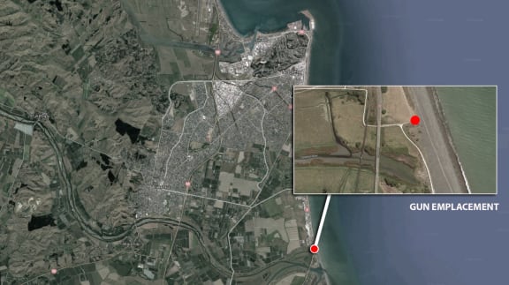 Location of the gun emplacement where Kirsa Jensen was last seen.