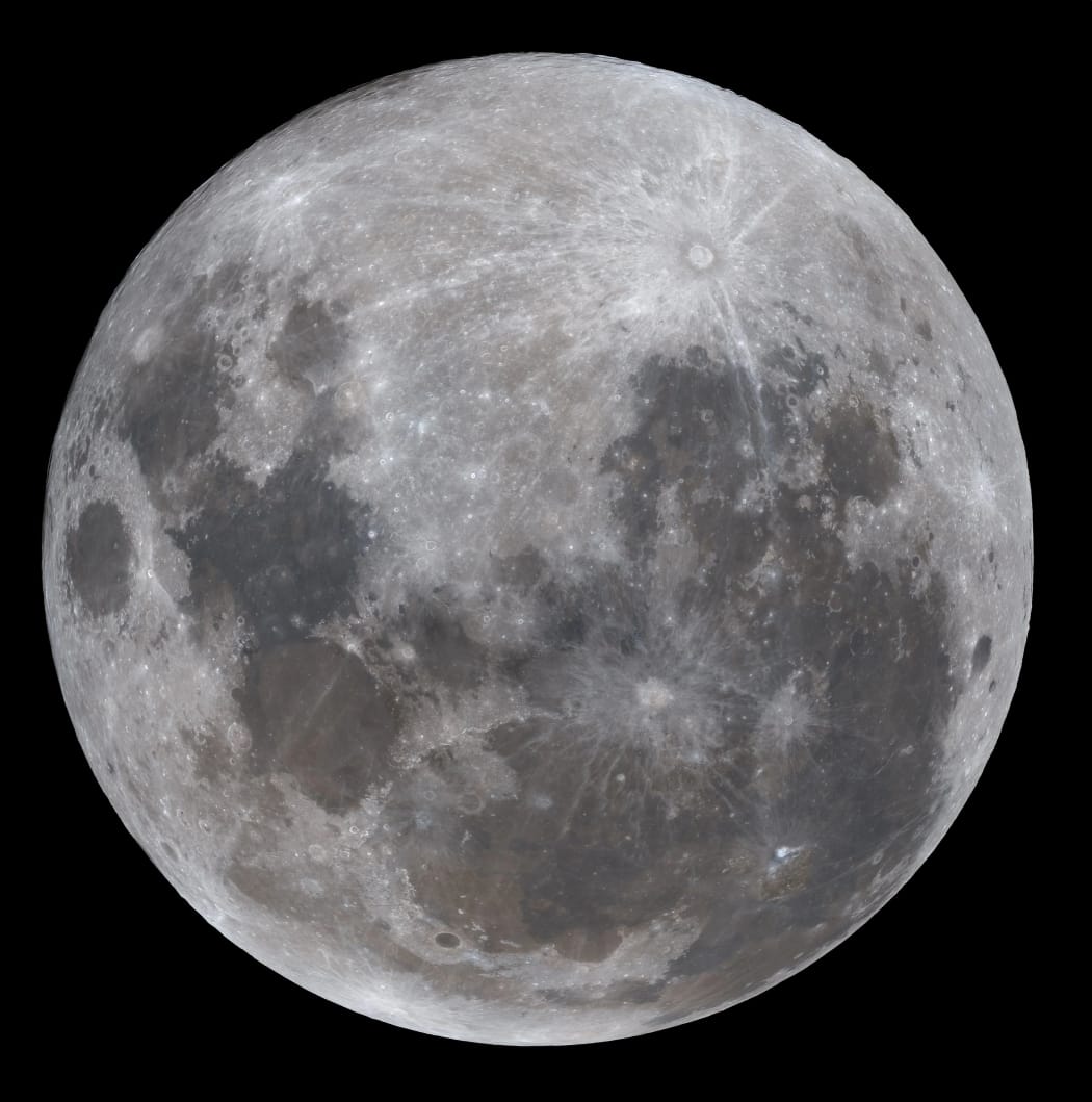 A close-up photo of the surface of the moon.