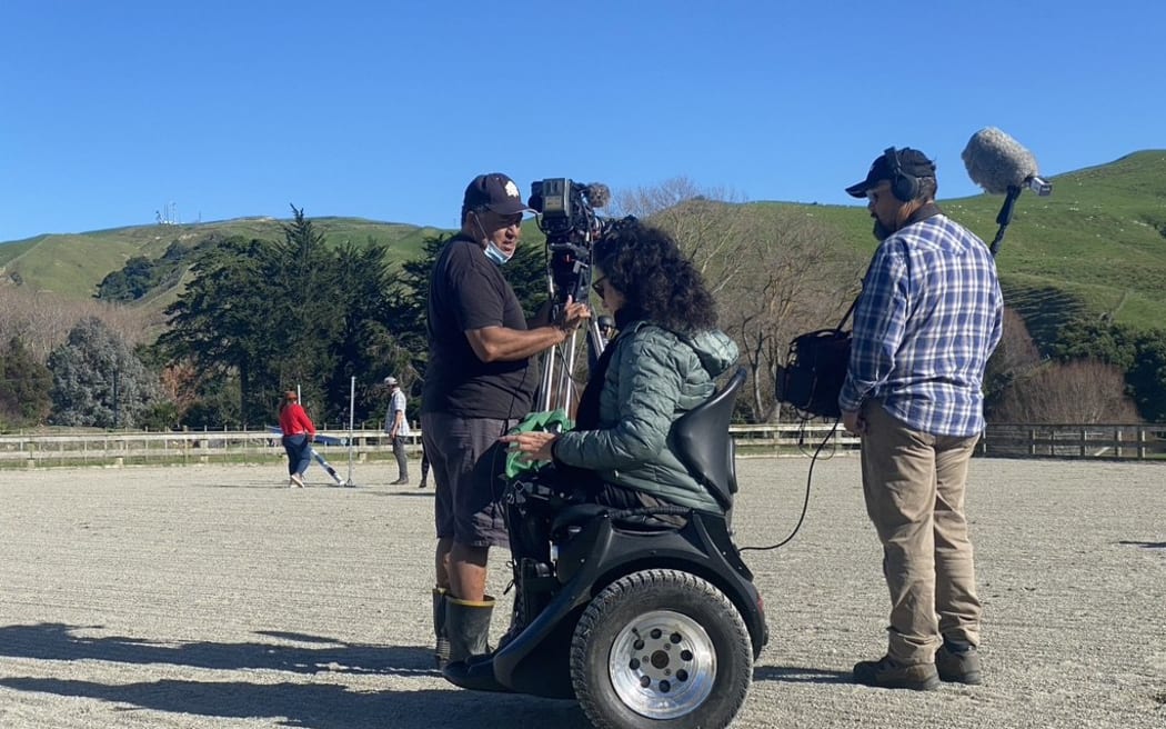 Director Paula Whetu Jones on set