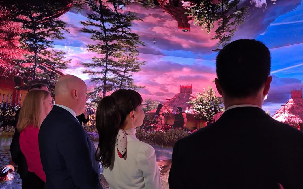 Prime Minister Christopher Luxon at Trip.com headquarters in Shanghai.