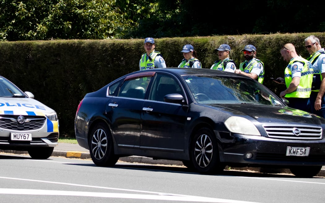 Police on scene Gang Mongrel Mob Funeral