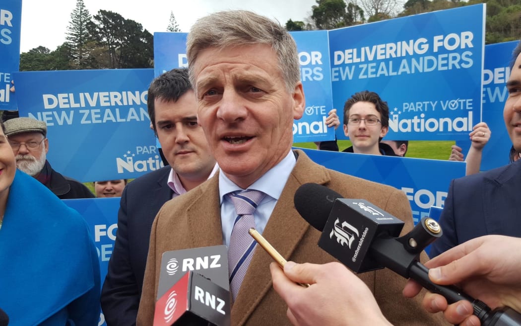 Bill English on the campaign trail today.