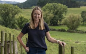 Rabobank senior analyst in animal proteins Jen Corkran on the farm.