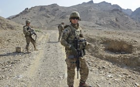 Soldiers from the US Army HHB 3-7 Field Artillery Regiment during a mission in Afghanistan, near the border with Pakistan, in 2011.