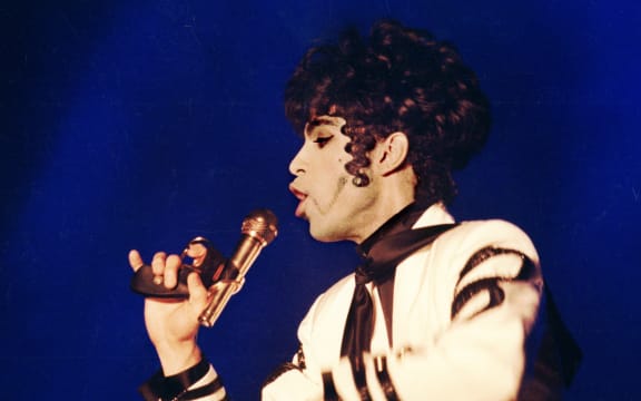 Prince during a concert in Stockholm August 1993.