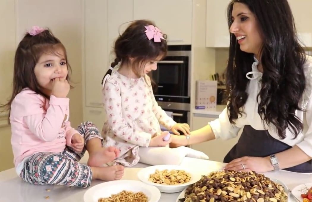 Reem Kassis with her daughters
