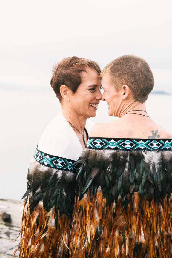 Anna Renwick, left, and Storm Baker were married this month, after believing marriage equality would never happen in their lifetime