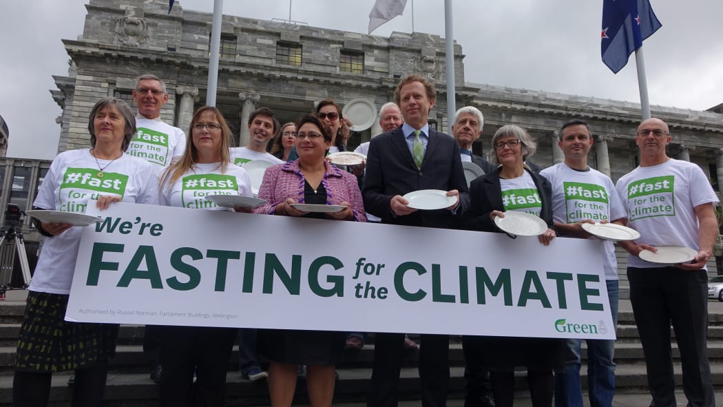 Members of the Green Party fasted yesterday to raise awareness about climate change.