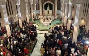About 600 people attended the formal national memorial mass for Pope Francis in Palmerston North on Sunday night.