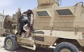 A US army's M1224 MaxxPro MRAP seized by the Taliban as US troop quits Afghanistan on 1 July 2021. It costs more than $US500,000.
