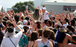 The crowd enjoying what's on offer.