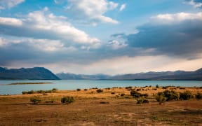 A view of Lake Tekapo, in the MacKenzie Basin.