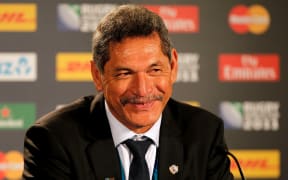 Samoa coach Titimaea Tafua during the 2011 World Cup.
