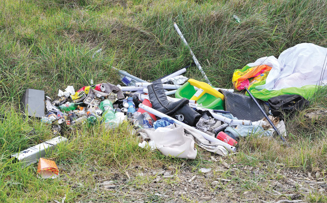 Dumped rubbish at Gisborne's Midway Beach last year.
