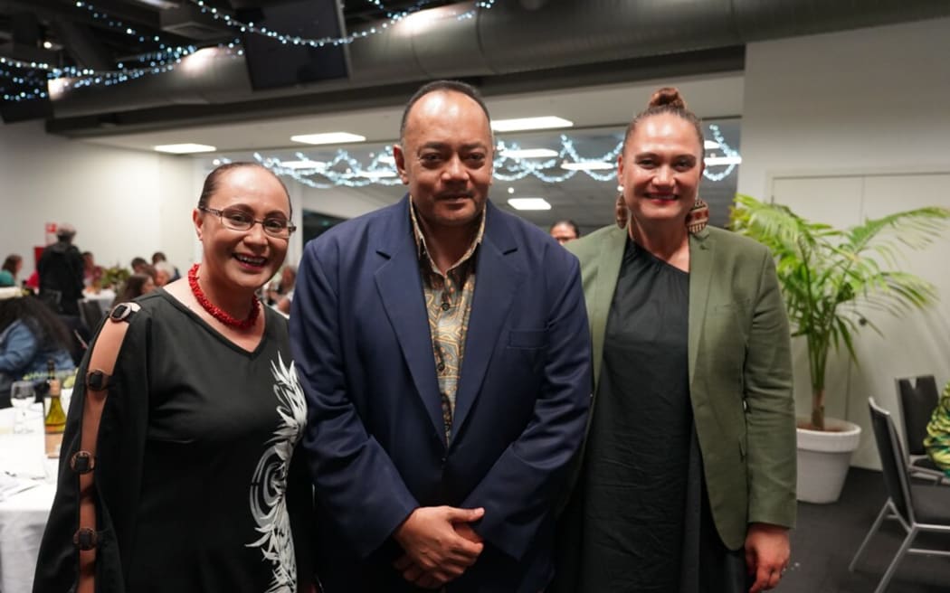 Jenny Salesa, Hu'akavameiliku Siaosi Sovaleni and Carmel Sepuloni meet at the Inaugural Conference of Pacific Education Ministers.
