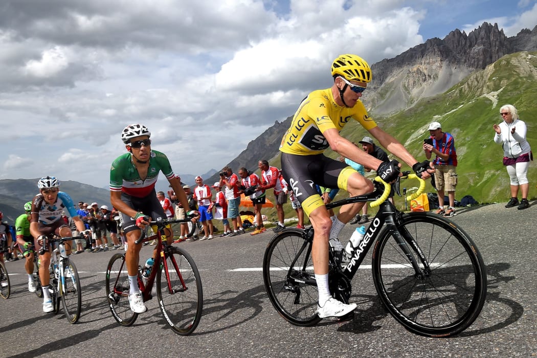 Romain Bardet, Fabio Aru and Chris Froome.