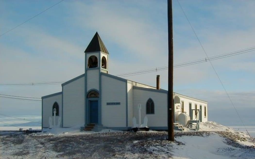 The Chapel of the Snows is the third chapel at McMurdo Station, Antarctica, the previous two were destroyed by fire.