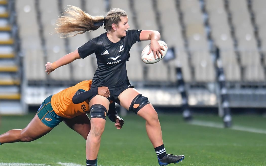 Alana Bremner of the Black Ferns during the Laurie O'Reilly Cup rugby match, Black Ferns Vs Australia, Orangetheory Stadium, Christchurch, New Zealand, 20 August 2022.