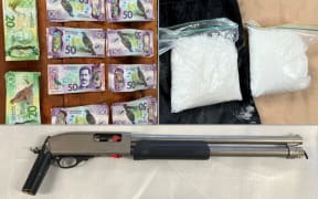 Methamphetamine, cash and a firearm were seized after Operation Cobalt staff searched a Johnston Road property in Kawakawa on 2 May, 2023.