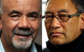 Te Ururoa Flavell, who is giving up leadership of the Māori Party, and Mana Party leader Hone Harawira.