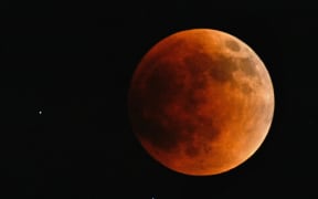 Blood Moon, total lunar eclipse in Charlotte, NC, United States on 15 May 2022.