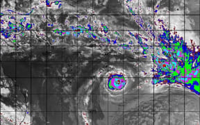 Satellite images of Tropical Cyclone Gita.