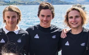 New Zealand snowboarder Tiarn Collins, centre, has been forced to bring an early end to his 2018 Winter Olympics campaign.