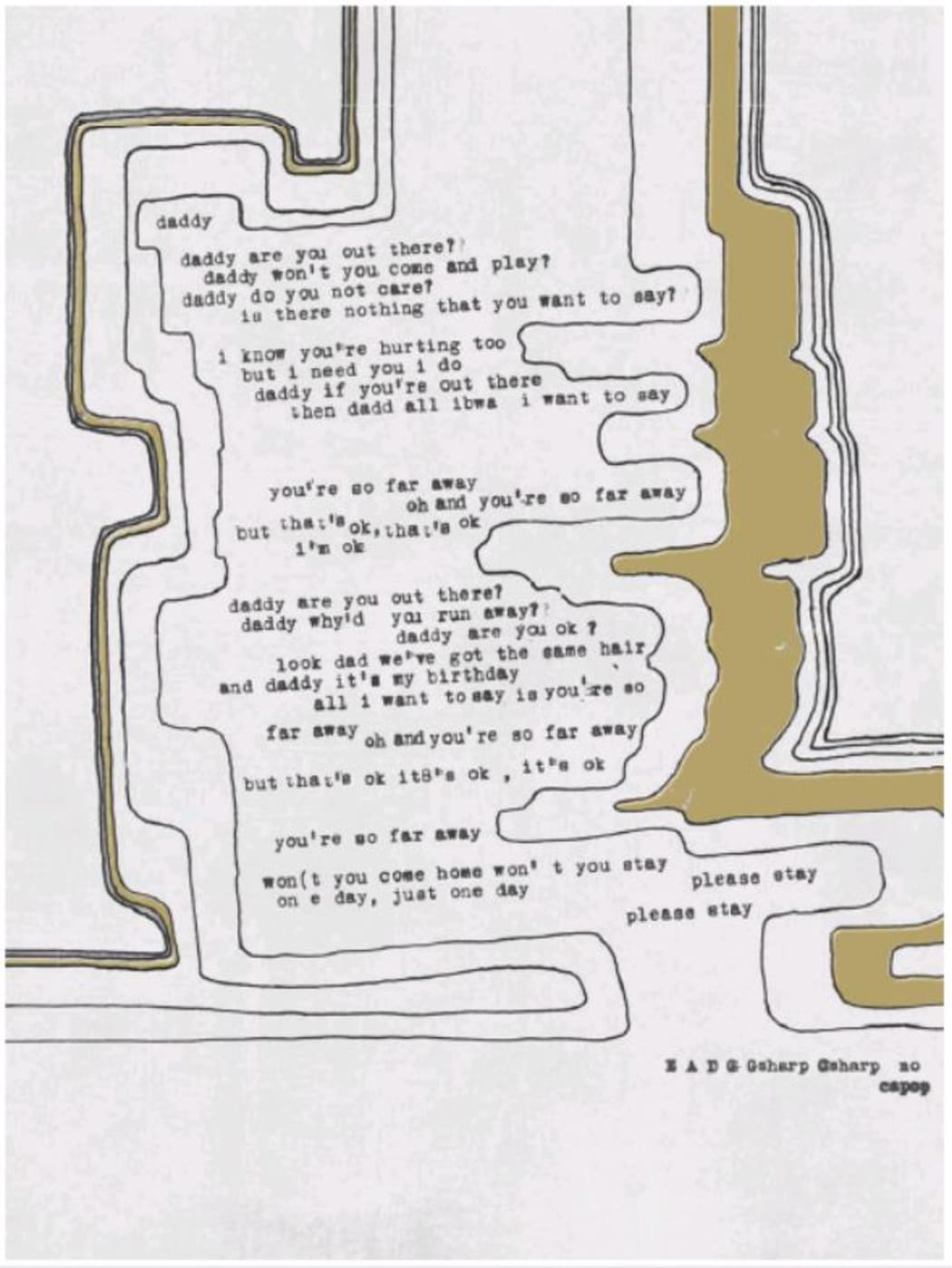 One of Coldplay's ads in the ODT featuring lyrics from an upcoming album.