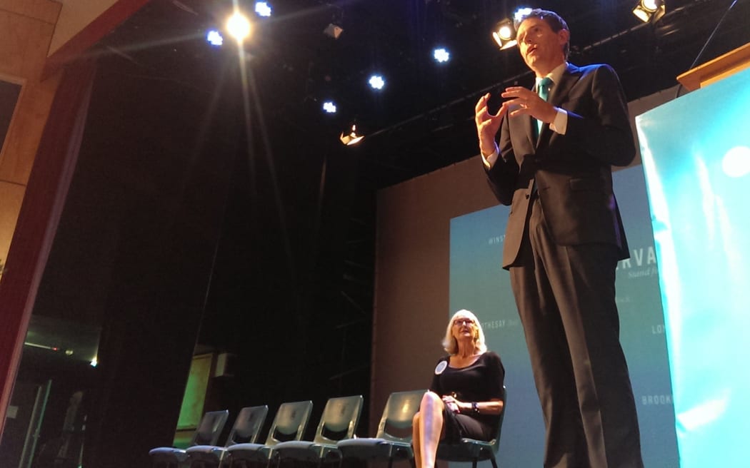 Colin Craig and party CEO Christine Rankin.