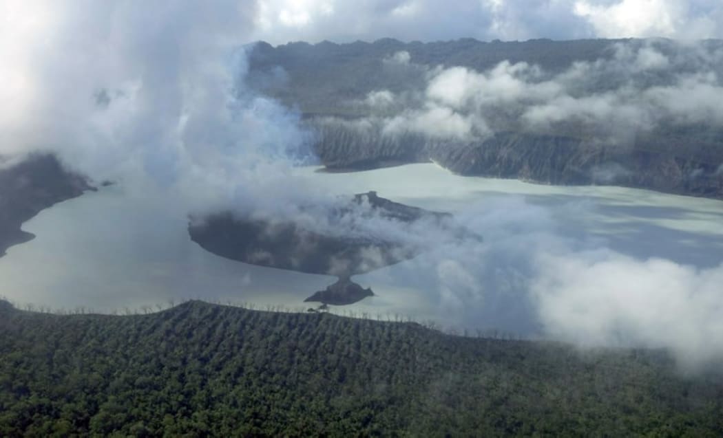 An aerial photo of Manaro Voui volcano on 25 September.