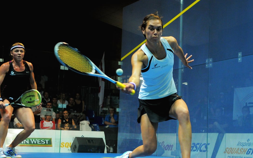 Shelley Kitchen at the Women's World Squash Teams semifinals 2010