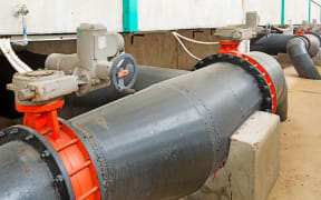 Water pipe in a sewage treatment plant