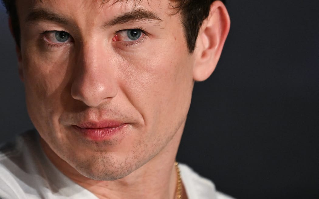 Irish actor Barry Keoghan looks on as he attends a press conference for the film "Bird" during the 77th edition of the Cannes Film Festival in Cannes, southern France, on May 17, 2024.