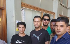 The Manus Island refuges deliver the petition to the PNG Supreme Court.