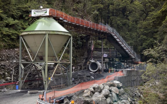 The entrance to the Pike River Mine (21 November 2010)