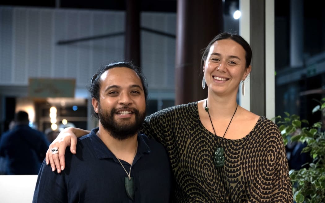 Empowered Communities Lead Alexanda Whitcombe and mana whenua liaison Te Huia Taylor at the charter signing event recently.