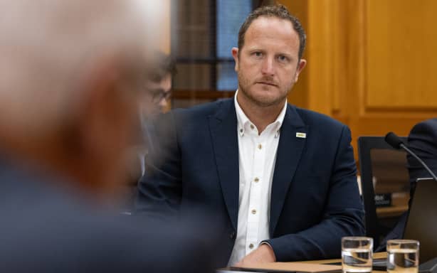 ACT party MP Cameron Luxton in select committee.