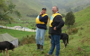 Huntaway finalist Dan Murphy, left, and Kerry Kilminster