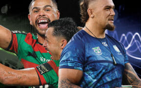 Rabbitohs v Warriors. Graphic: Liam Swiggs RNZ